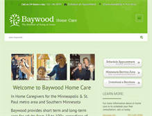 Tablet Screenshot of baywoodhomecare.com